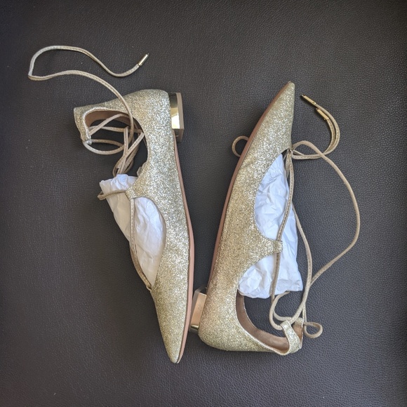 Aquazzura Christy Flats Gold - Picture 2 of 5